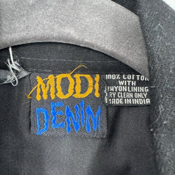 MODI DENIM VINTAGE ART TO WEAR JACKET Woman’s Medium sequin bling extra fancy - Picture 2 of 14